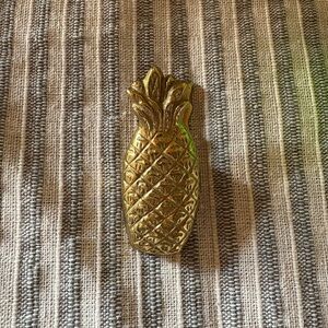Gold Pineapple paper weight clip